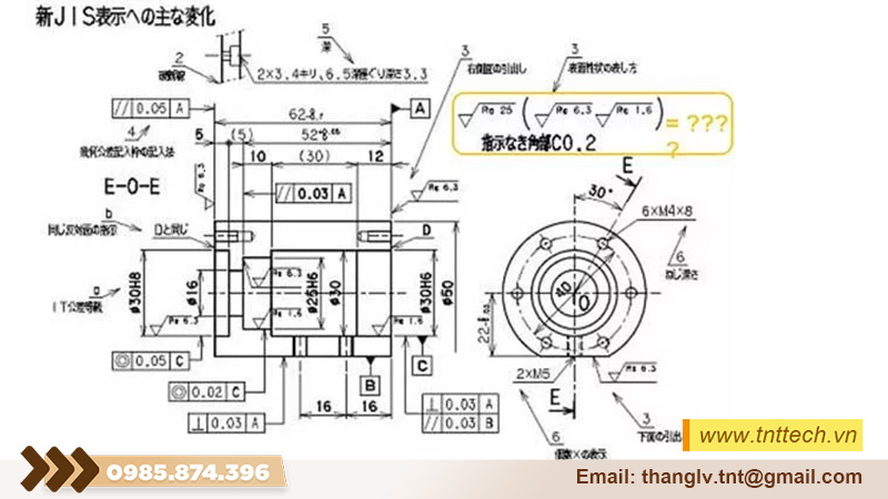 Đọc bản vẽ kỹ thuật tiêu chuẩn Nhật bản