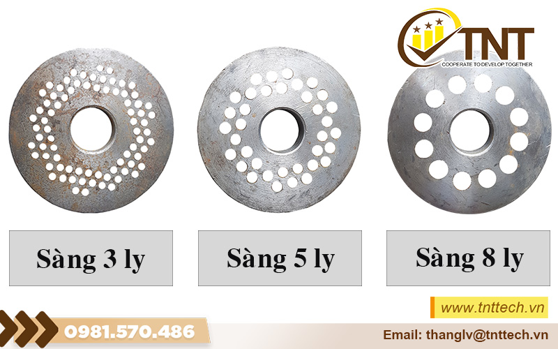 Gia công mặt sàng máy ép cám viên